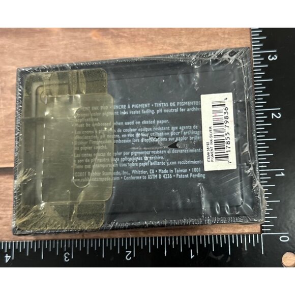 Rubber Stampede Crystal Silver Pigment Ink Pad 58192 - Picture 3 of 3
